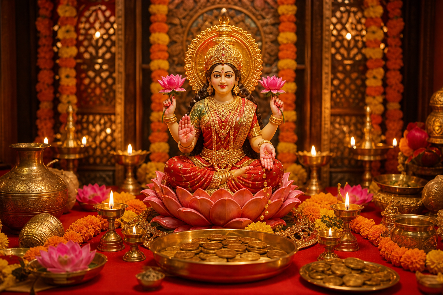 Laxmi Puja altar